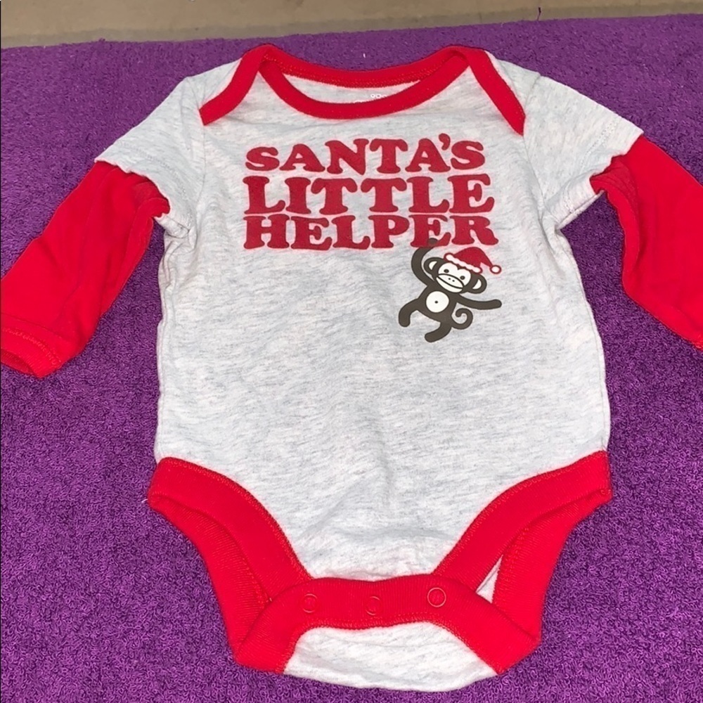 Old navy Long-sleeved Christmas onesie, 0-3 months